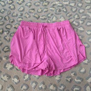 Pink Lily Vibrant Pink Athletic Shorts